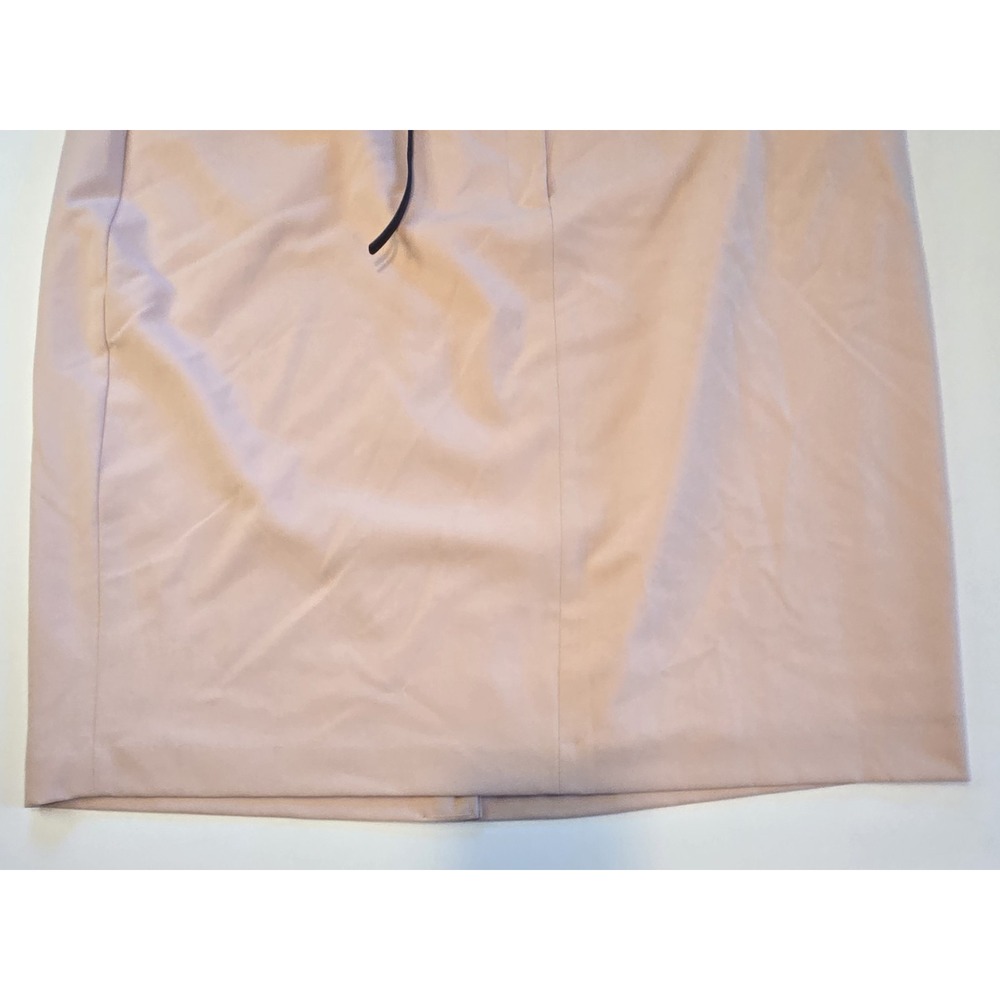 Calvin Klein Blush Pencil Skirt with Dark Brown Thin Belt Size 24W - Picture 4 of 10